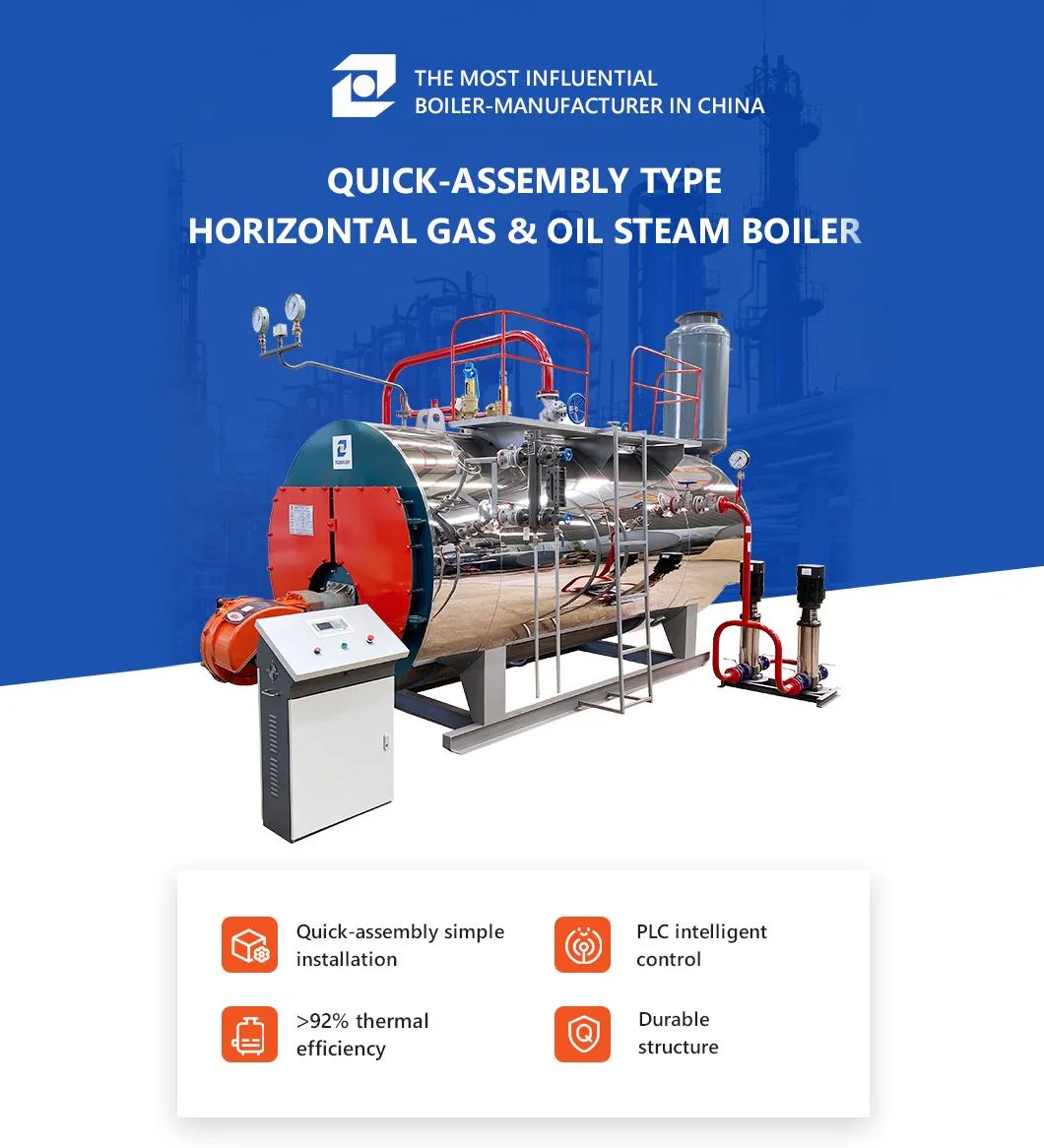 6 Ton Diesel Oil LPG Gas Steam Boiler for Soap Making