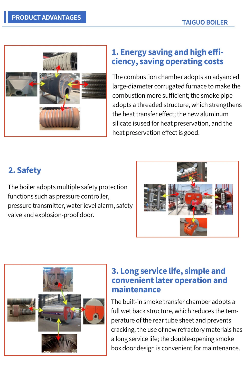 Portable Oil Fuel Combined Condensing 1000kg Hr Steam or Hot Water Boiler