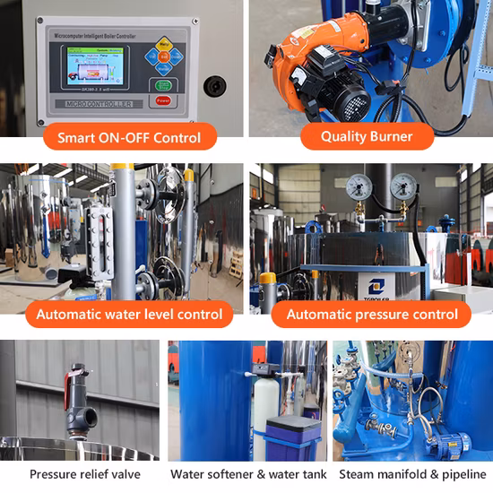 300 kg/h 500 kg/h Dieselöl Kraftstoff Wäscherei Kleiner horizontaler vertikaler industrieller automatischer Wasser-Elektro-Gas-Dampfkessel